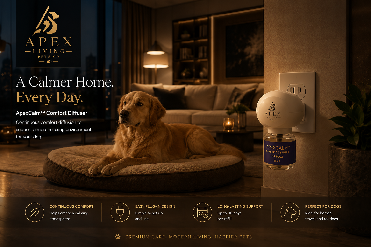 ApexCalm Comfort Diffuser for a relaxation-focused home routine