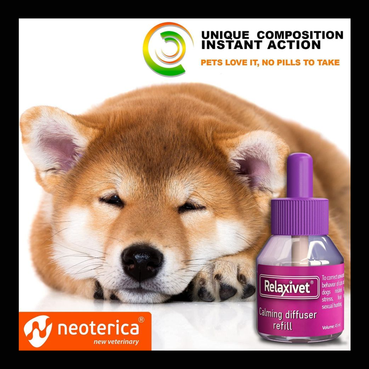 How to install a dog pheromone diffuser refill with black brand border