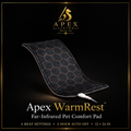 Apex WarmRest Far-Infrared Pet Comfort Pad in black with copper honeycomb stitching