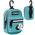 PetAmi Dog Poop Bag Holder For Leash Dog Pet Waste Bag Dispenser For Poop With Clip For Doggie Puppy Walking Accessories Travel Camping Dog Treat Pouch Supplies Must Have With Doggy Bag Roll Blue