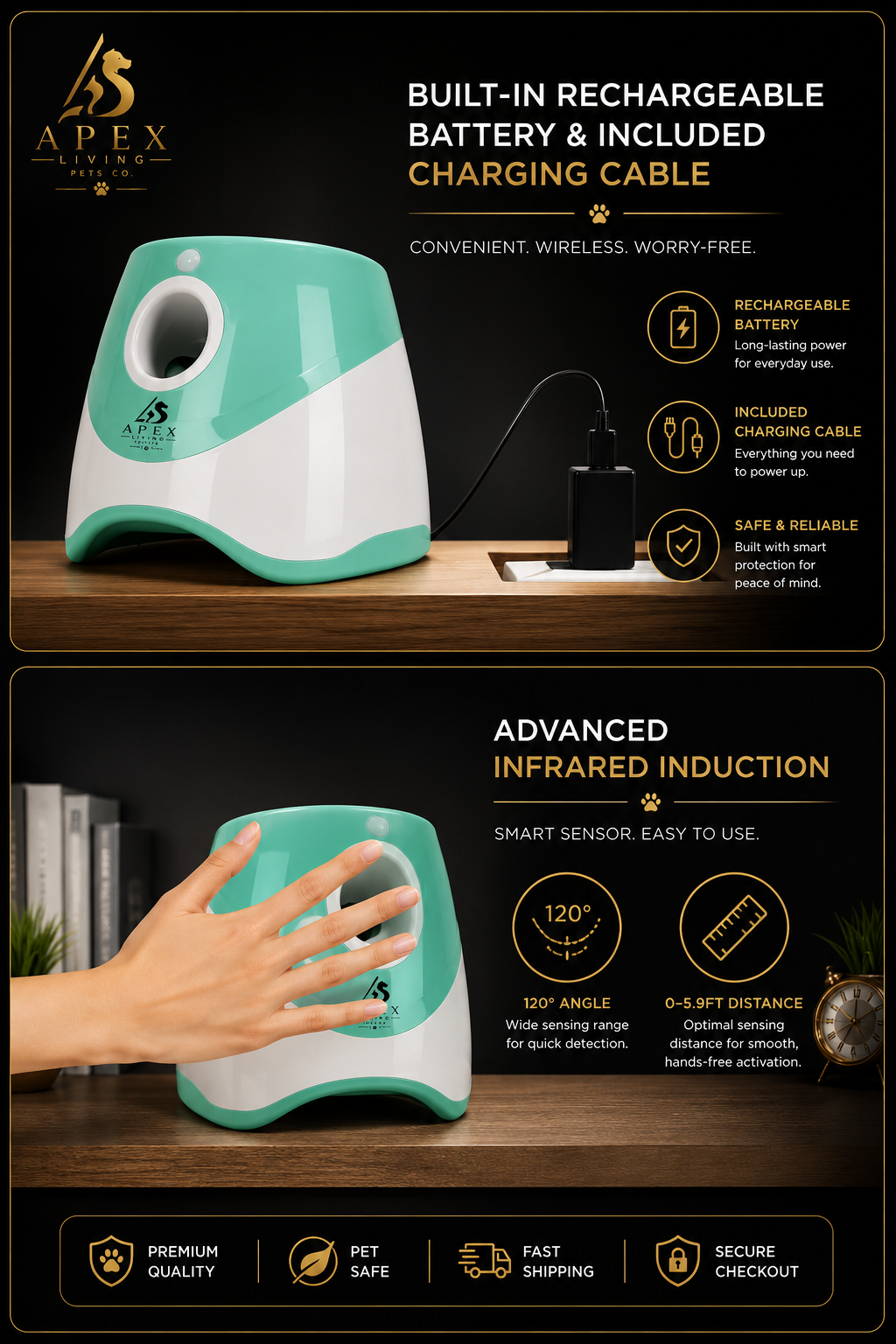 ApexFetch automatic fetch machine controls