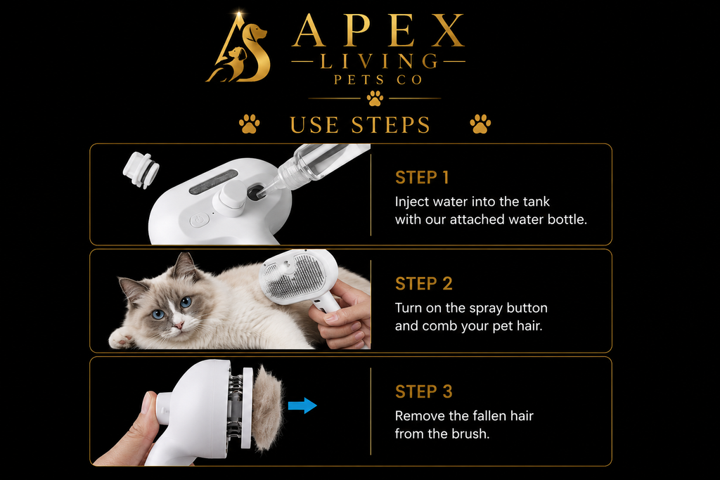 Apex CoatCare 3-in-1 brush for at-home grooming