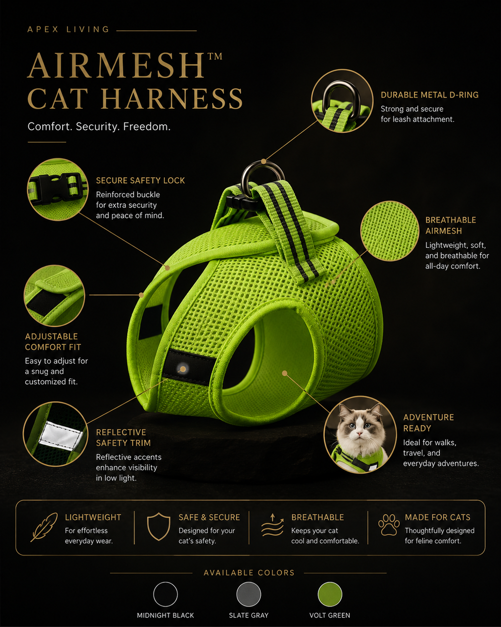 Apex AirMesh™ Cat Harness