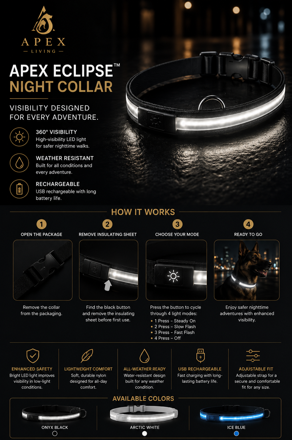 Apex Eclipse™ Night Collar