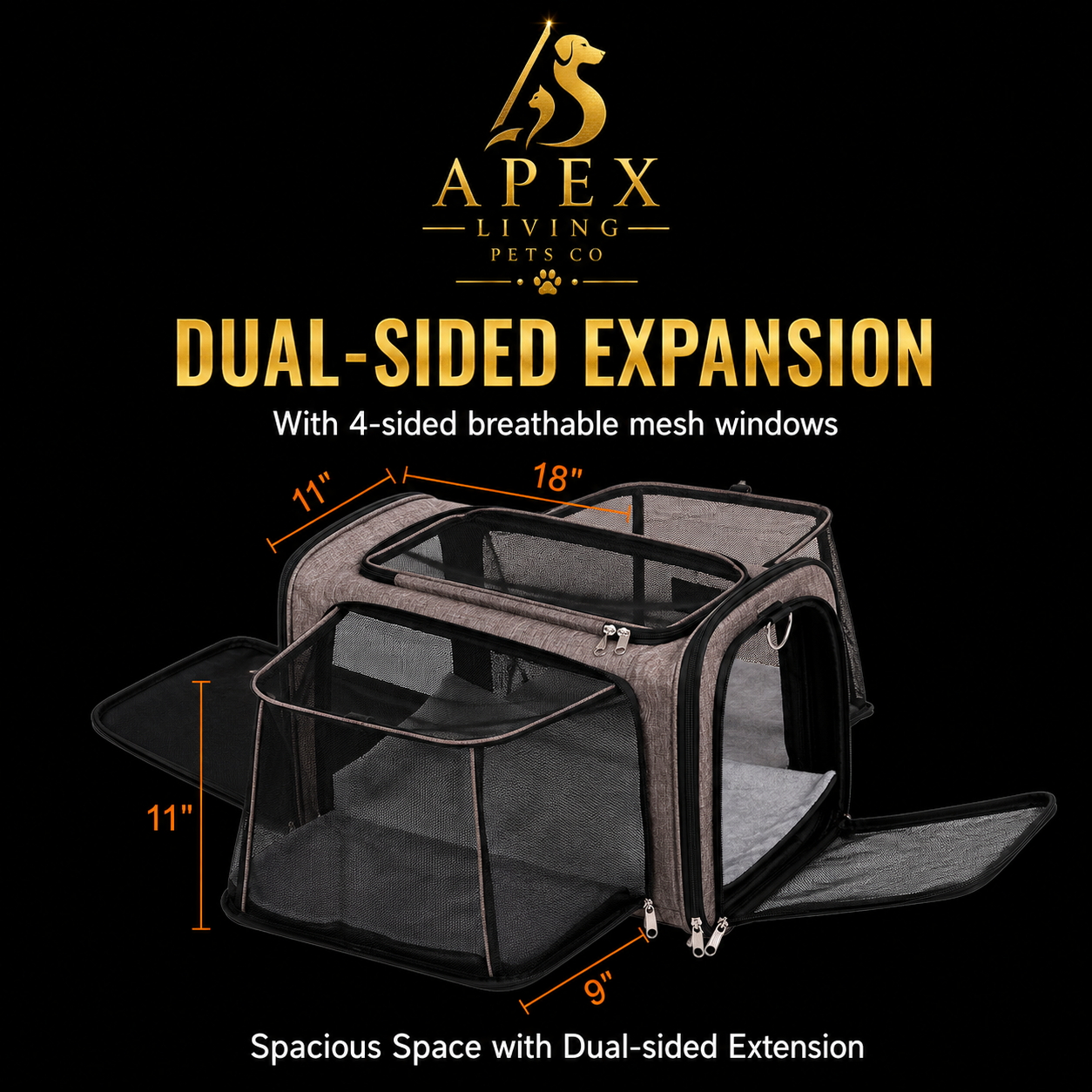 Apex CloudCabin soft-sided pet carrier product details